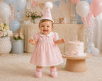 Baby Girl 1st Birthday Hat & Bib Gift Set – Pink