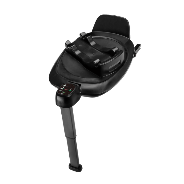 Black infant car seat base nuna base next isofix with adjustable height digital display and 360° rotation