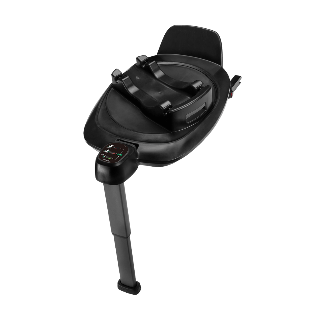 Black infant car seat base nuna base next isofix with adjustable height digital display and 360° rotation