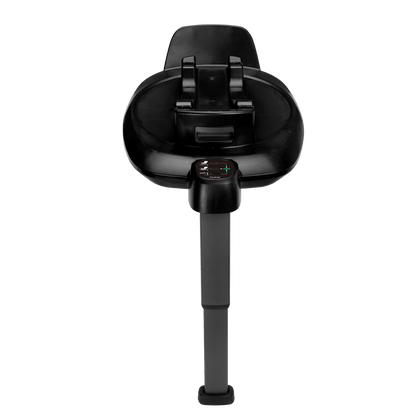 Black nuna base next isofix car seat base with sleek glossy finish and adjustable height column for infant safety