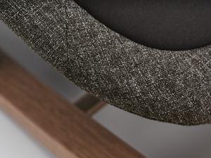 A cozy gray tweed cushion with soft black lining for the Nuna BRYN Highchair and newborn rocker bundle Sanderson