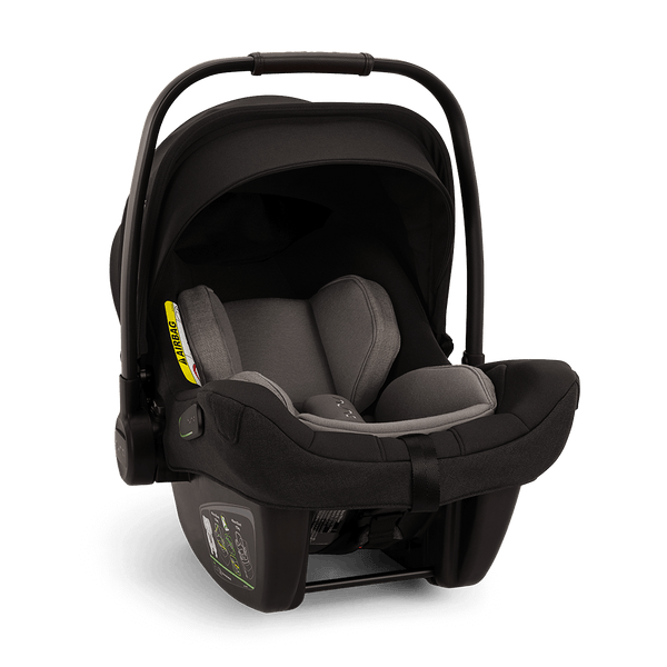 Nuna PIPA next infant carrier in black and gray with sleek modern design for safe and comfortable travel