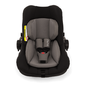 Gray and black nuna pipa next infant carrier with sleek modern design for safe and stylish baby car travel