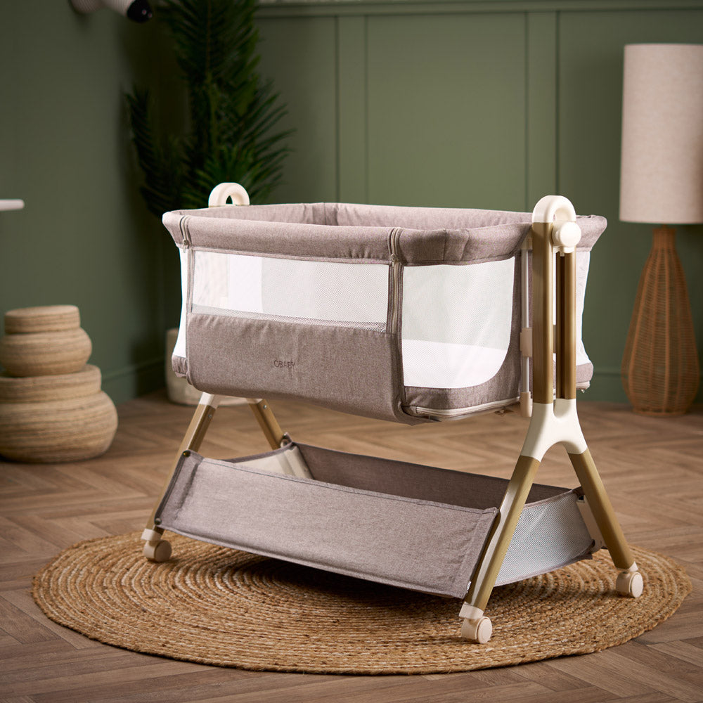 OBaby Cloud Bedside Crib – Nutmeg