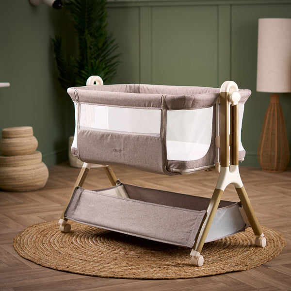 OBaby Cloud Bedside Crib – Nutmeg