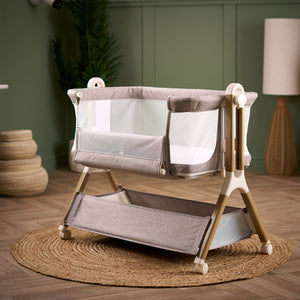 OBaby Cloud Bedside Crib – Nutmeg