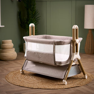 OBaby Cloud Bedside Crib – Nutmeg