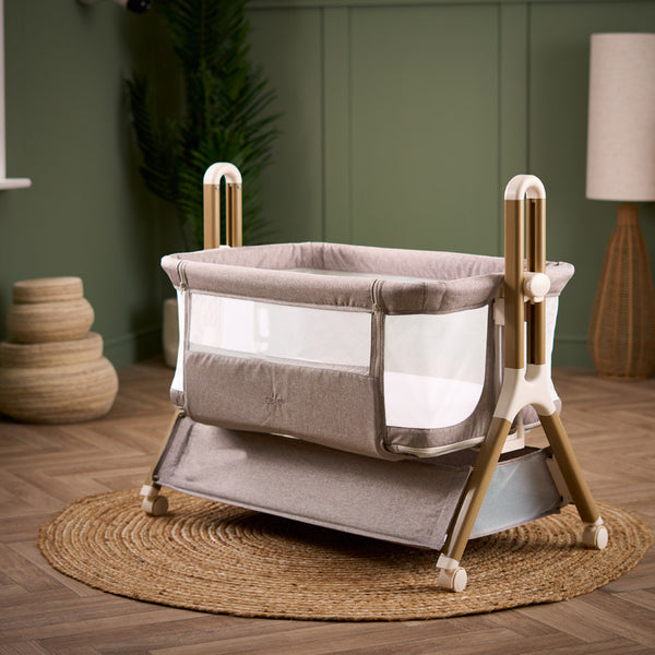 OBaby Cloud Bedside Crib – Nutmeg