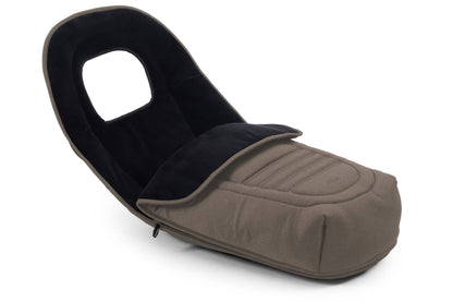 Sleek oyster 4 mink luxury travel system baby car seat cover in charcoal gray with black plush lining and quilted detailing
