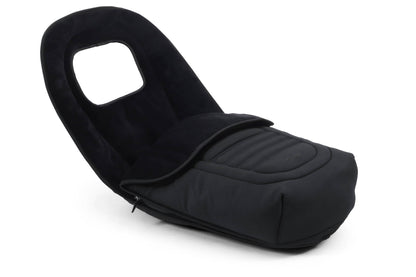 Black plush baby car seat cover with soft padded design and handle cutout for oyster 4 carbonite luxury travel system