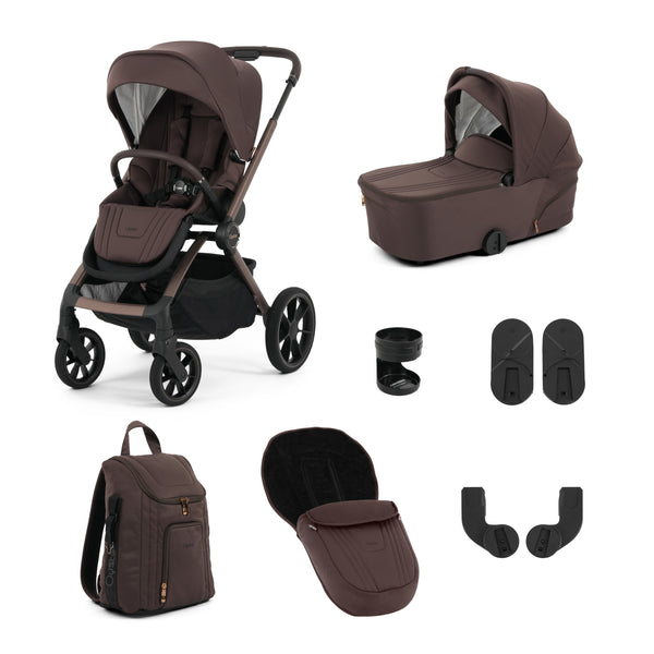 BabyStyle Oyster Vee Pram & Pushchair – Chocolate