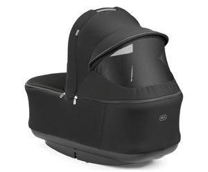 Peg perego city loop pro 3 in 1 elite travel system carrycot in true black fabric with mesh window and zipper details