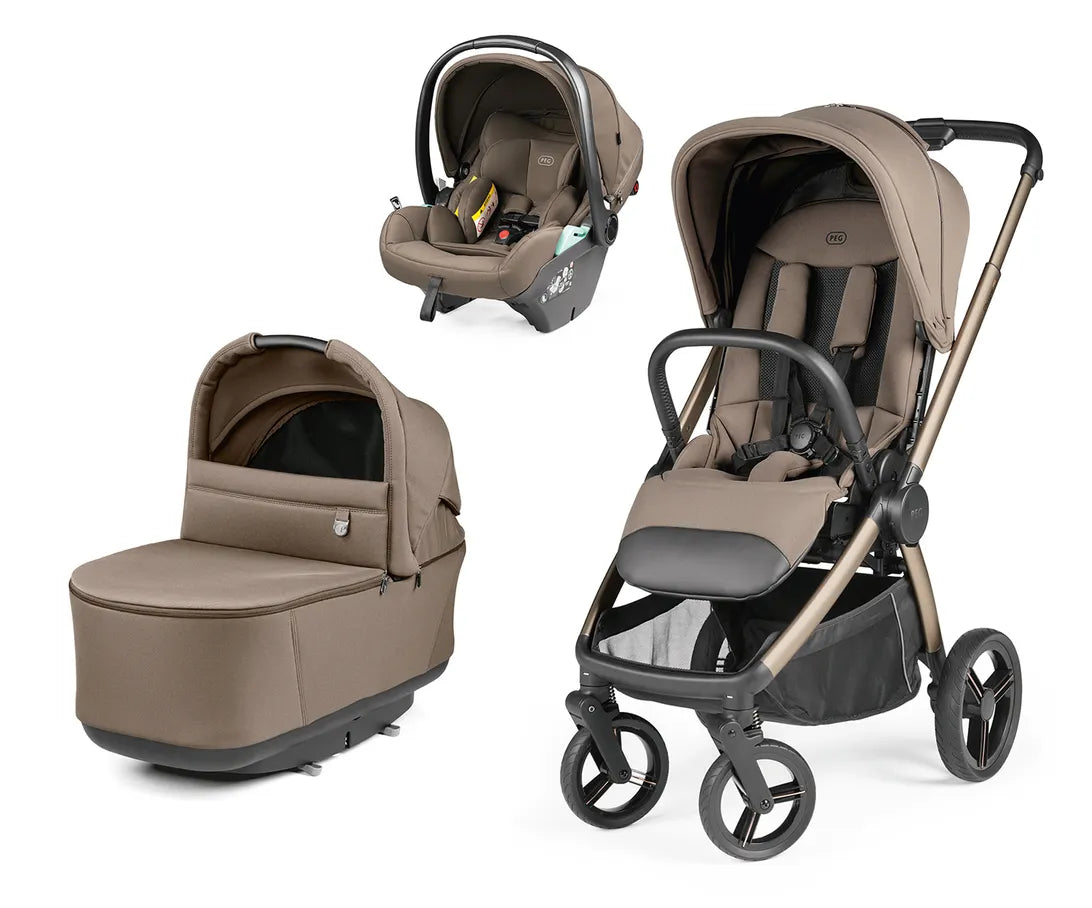 Pine Bark Travel System – Peg Perego City Loop Pro 3-in-1 Pram from Birth