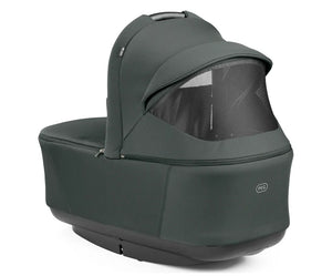 Dark green peg perego city loop pro 3 in 1 travel system baby carriage with mesh window and soft fabric exterior