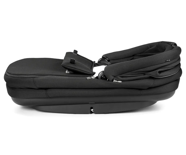 Peg perego city loop pro stroller bassinet bundle in true black with padded interior and adjustable straps