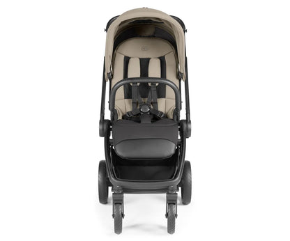 Peg perego city loop pro stroller in vanilla blend with beige and black padded seating and sturdy metal frame