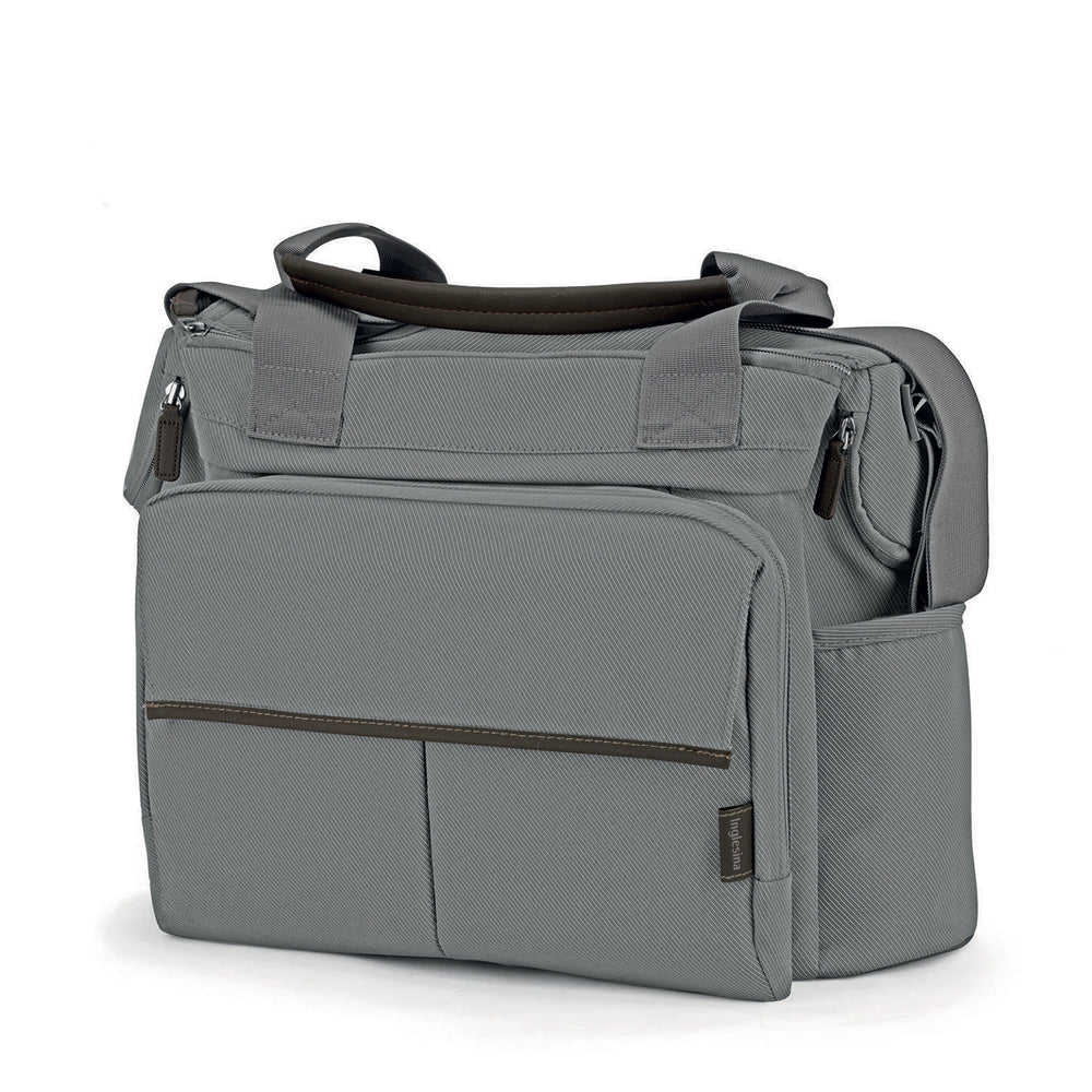 Inglesina Aptica Dual Changing Bag – Crystal Grey | Detachable Clutch & Changing Mat