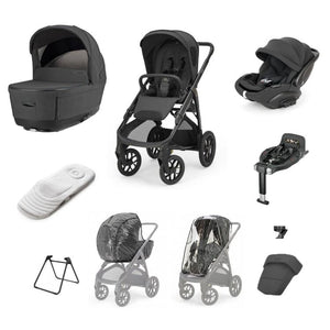 Inglesina Aptica XT 3 in 1 Travel System 2026 - Magnet Grey | Lie-Flat Car Seat & 360° Base