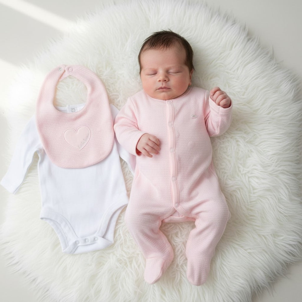 Baby Girls Heart Layette Set