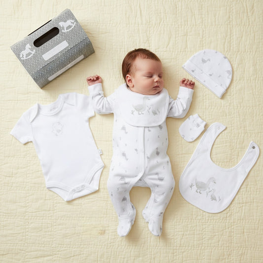 Unisex Baby 5 Piece Layette Set - Ducks