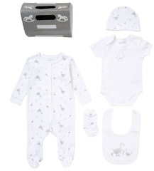 Unisex Baby 5 Piece Layette Set - Ducks