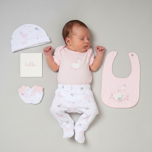 Baby Girls Rock a Bye Boutique Baby Memory Book 6 Piece Gift Set – Pink