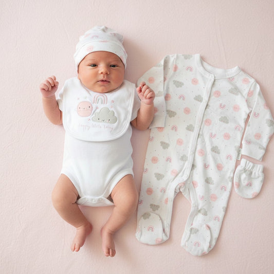 Baby Girls Rock a Bye Boutique Rainbow 5 Piece Baby Layette Gift Set
