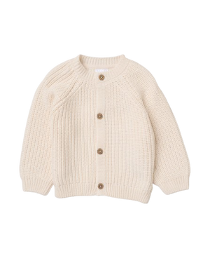 Born in 2026 Baby Cardigan - Ivory