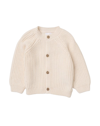 Born in 2026 Baby Cardigan - Ivory