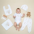 Rock a Bye Boutique Bear 10 Piece Baby Layette Gift Set – White