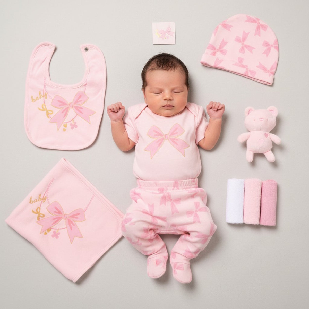 Baby Girls Rock a Bye Boutique Bows 10 Piece Baby Gift Set