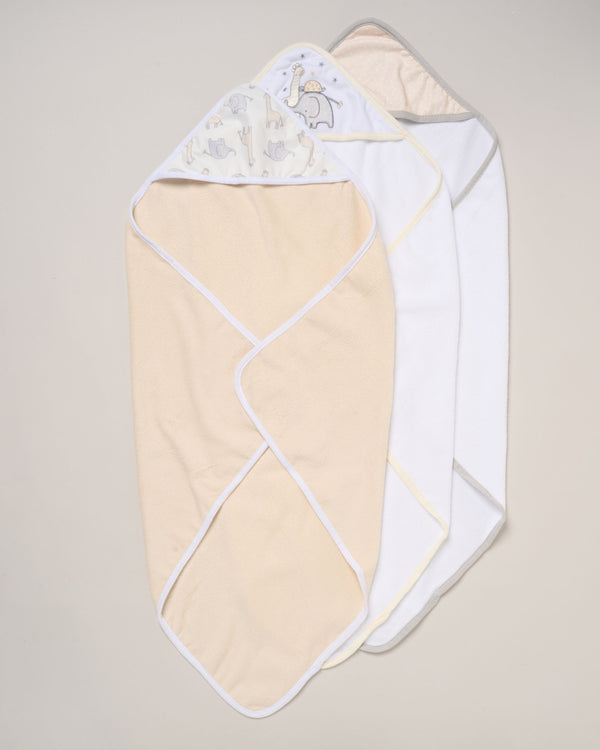 Baby Hooded Towel and Wash Cloth Gift Set "Safari"