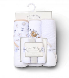 Baby Hooded Towel and Wash Cloth Gift Set - Animals