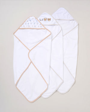 Baby Hooded Towel and Wash Cloth Gift Set - Animals