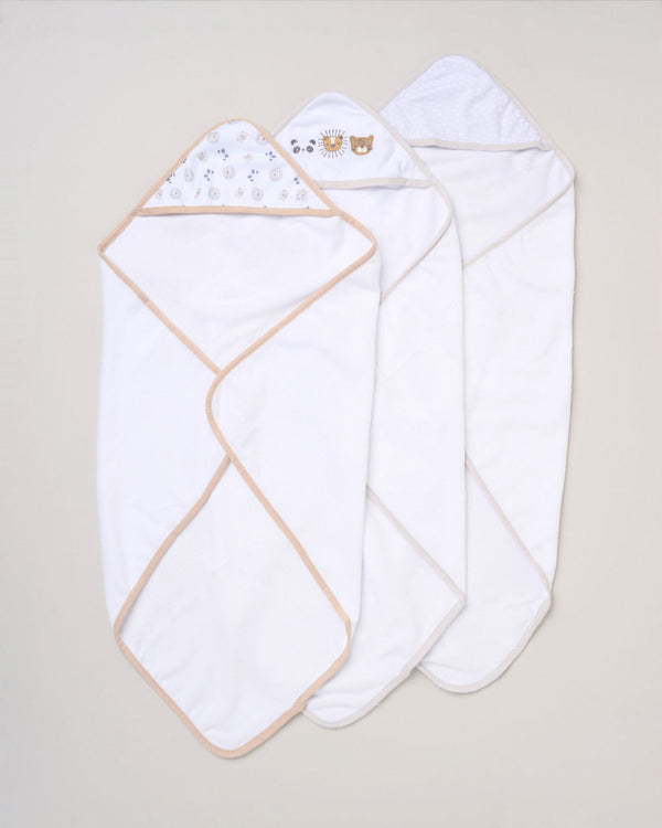 Baby Hooded Towel and Wash Cloth Gift Set - Animals