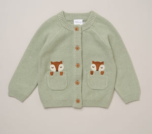 Baby True Knit Fox Cardigan & Trousers Set