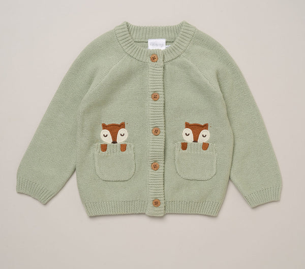 Baby True Knit Fox Cardigan & Trousers Set