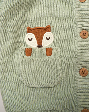 Baby True Knit Fox Cardigan & Trousers Set