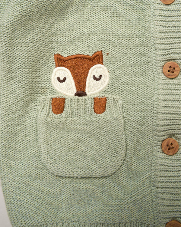 Baby True Knit Fox Cardigan & Trousers Set