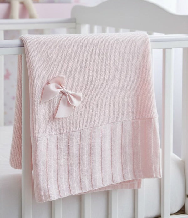 Snuggle Baby Square Pink Bow Shawl – Baby Pink