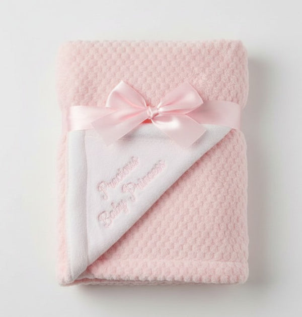 Baby Princess Embroidered Wrap - Pink