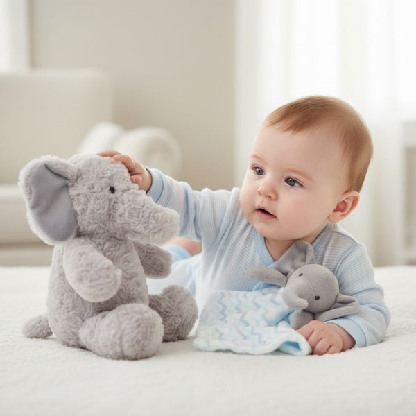 Snuggle Tots Elephant Toy & Comforter Gift Set – Sky Blue