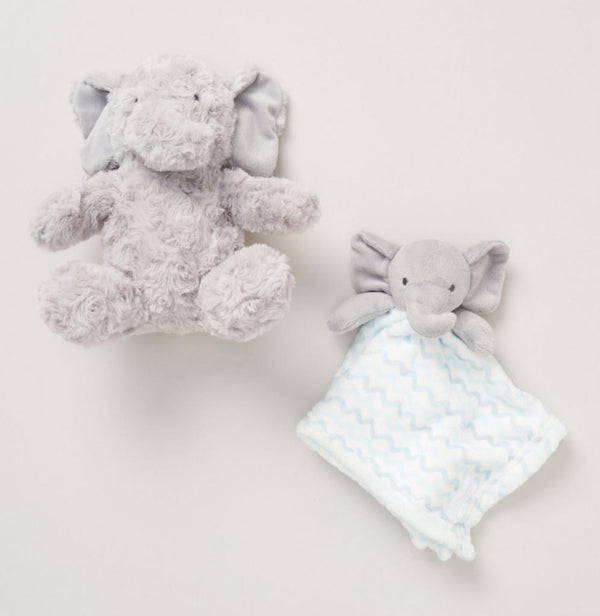 Snuggle Tots Elephant Toy & Comforter Gift Set – Sky Blue