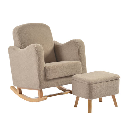 Bebe & Beyond Soother Nursing Chair with Footstool– Biscuit Teddy
