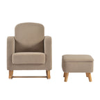 Bebe & Beyond Soother Nursing Chair with Footstool– Biscuit Teddy