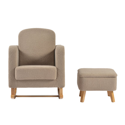 Bebe & Beyond Soother Nursing Chair with Footstool– Biscuit Teddy