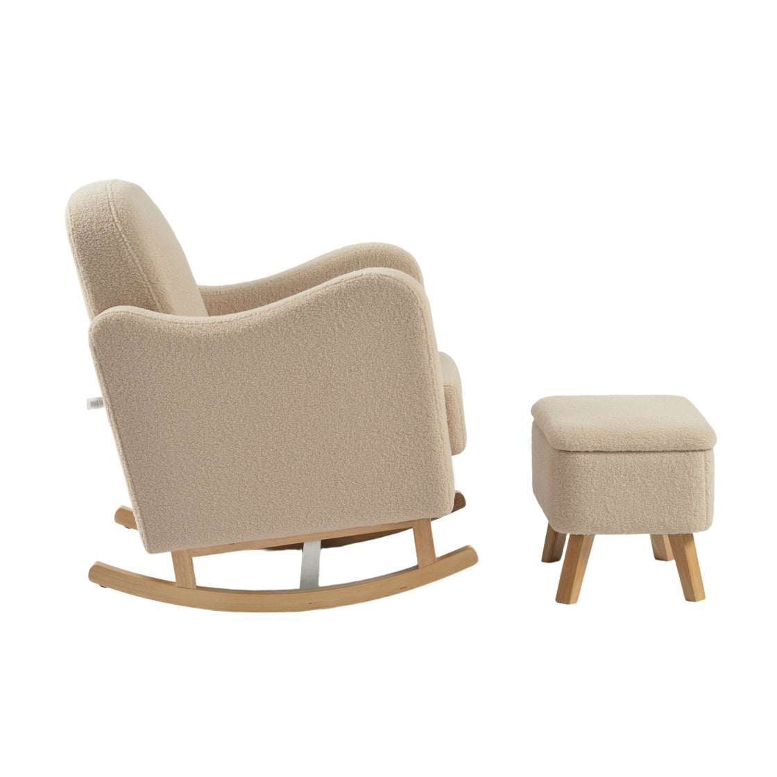 Bebe & Beyond Soother Nursing Chair & Footstool – Oatmeal Teddy
