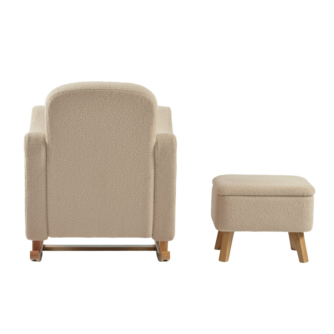 Bebe & Beyond Soother Nursing Chair & Footstool – Oatmeal Teddy