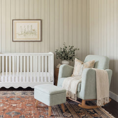 Bebe & Beyond Soother Nursing Chair & Footstool – Sage Bouclé