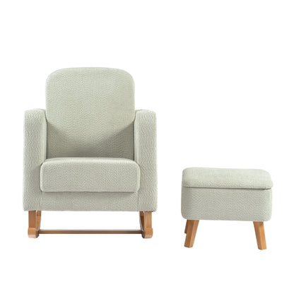 Bebe & Beyond Soother Nursing Chair & Footstool – Sage Bouclé
